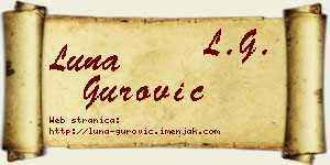 Luna Gurović vizit kartica